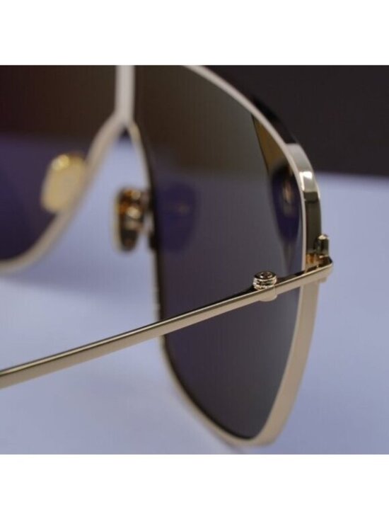 Tom Ford FT1159 30A Huxley Aviator Sunglasses - Shiny Deep Gold/Smoke